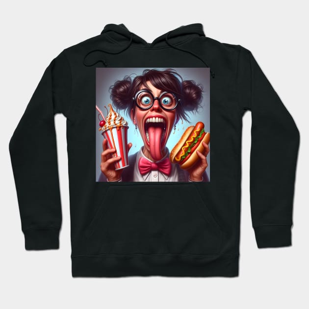 Hot Dog and a Shake Hoodie by stevepriest